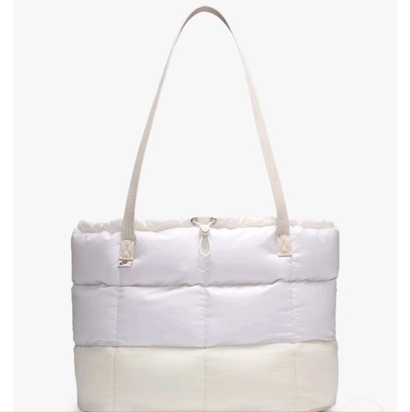 Nike Sportswear Puffle Tote Bag White (24L) FZ1316-104 White Oakwood Cream - Picture 1 of 5